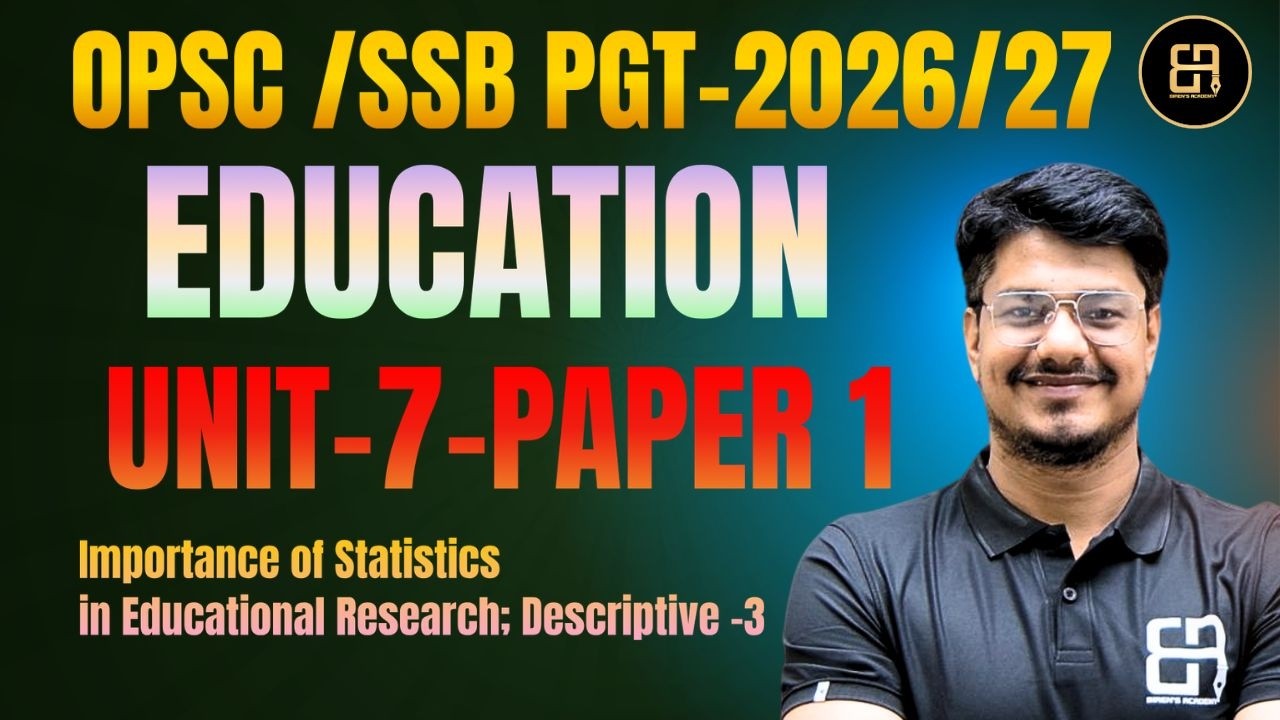 SSB PGT Education 2026 | Range & Quartile Deviation (IQ) | Statistics in Education Research