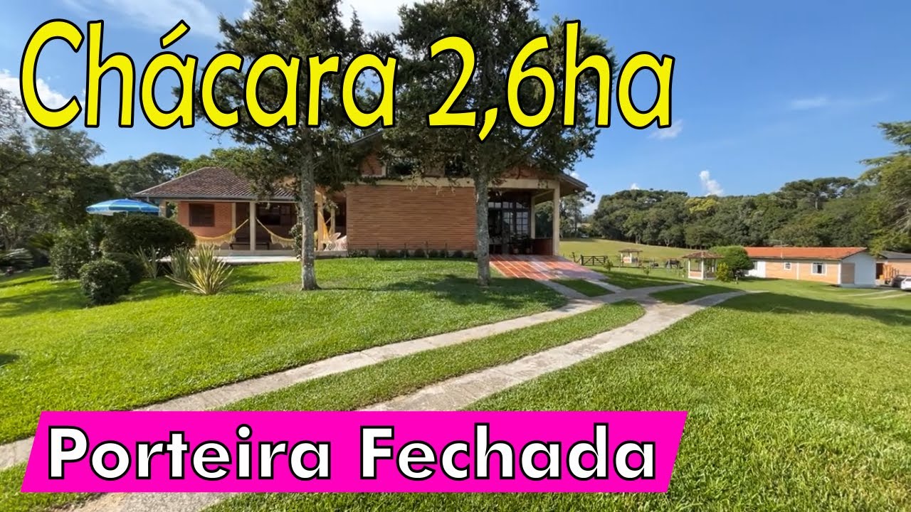 CHÁCARA 2,6HA | PORTEIRA FECHADA | CASA 6 QUARTOS | PISCINA
