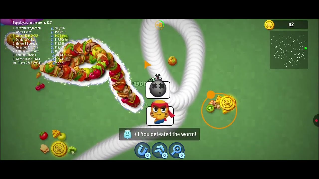 🐍 Worms zone io 😱 Viral snake game||🤢 little big snake #viralvideo  #games #snake #big #snake #trend