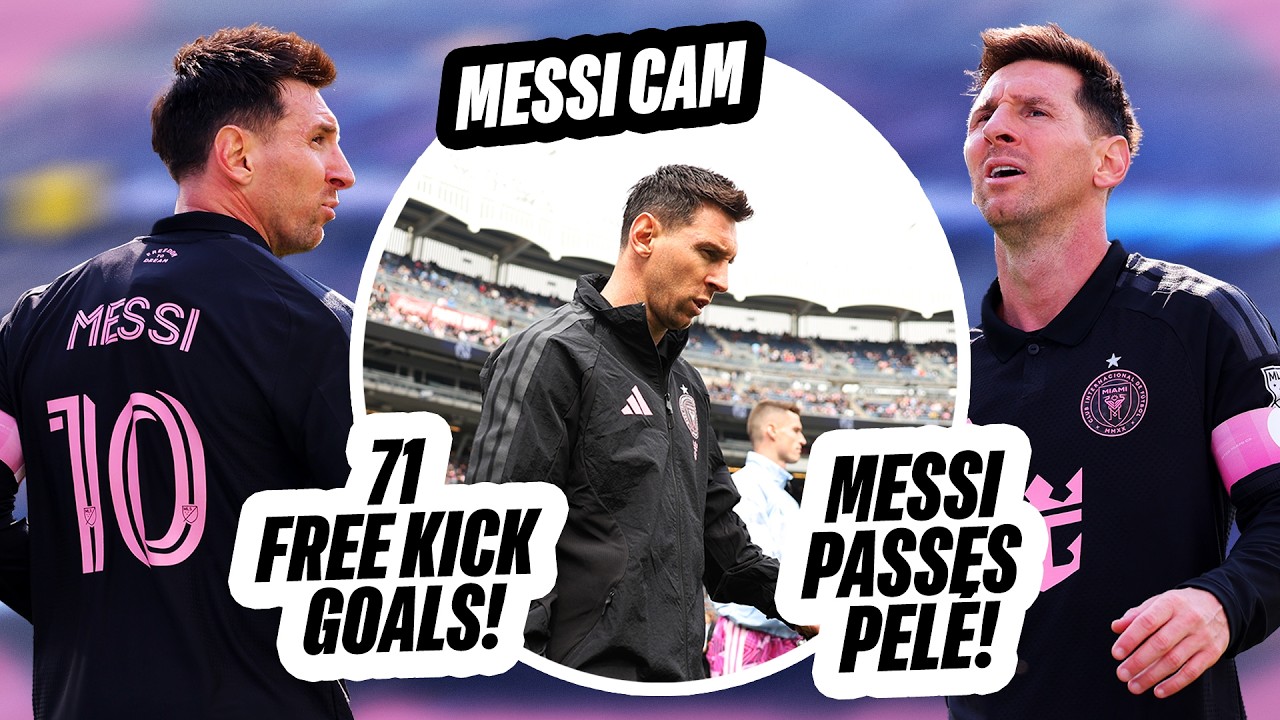 Messi Cam: Messi PASSES Pel&eacute; with 71st Career Free Kick Goal at Yankee Stadium!