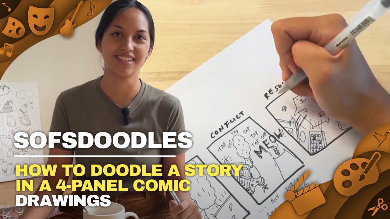 How to doodle a story in a 4-panel comic strip