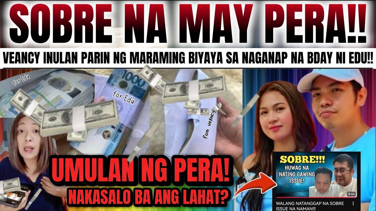 UMULAN NG  SOBRE NA MAY PERA SI VEANCY AT EDU.. MAPALAD SILANG MGA NAKATANGGAP.