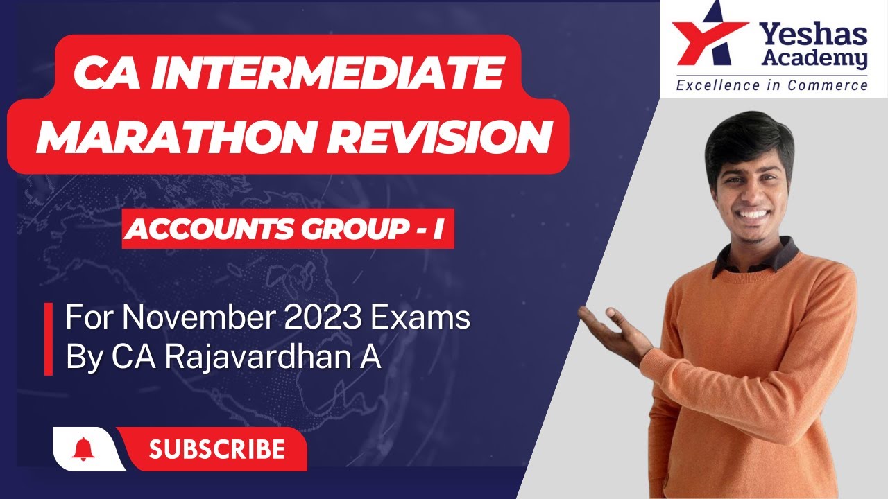 CA Inter Accounts Marathon Revision | Day 1 | November 2023 Exams