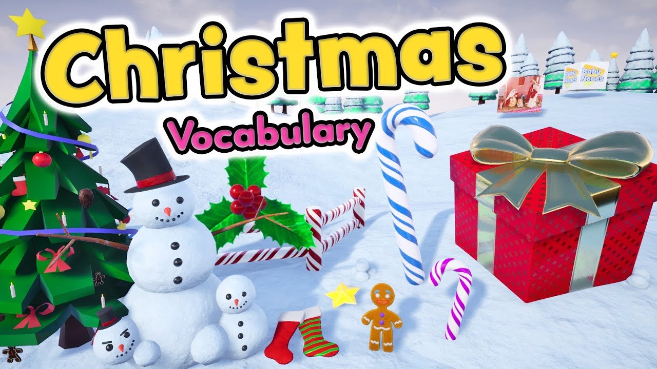 Christmas vocabulary in English for kids - Christmas words