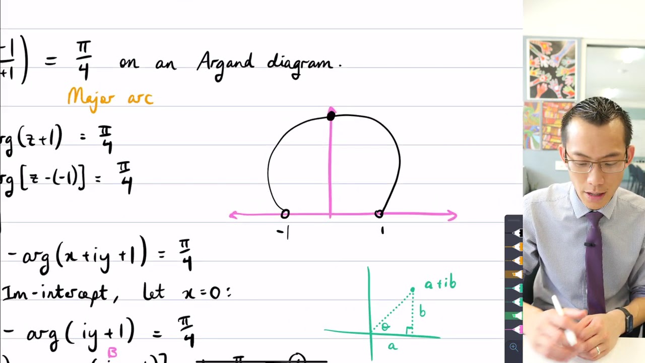 Algebraic Approach for Major Arc (2 of 2: Identifying intercept & equation)