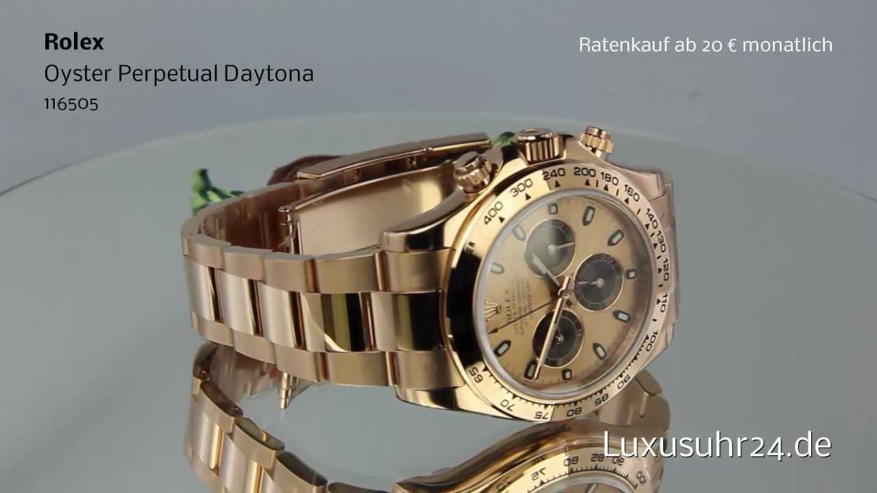 Rolex Oyster Perpetual Daytona 116505 rose Luxusuhr24 Ratenkauf ab 20 Euro/Monat
