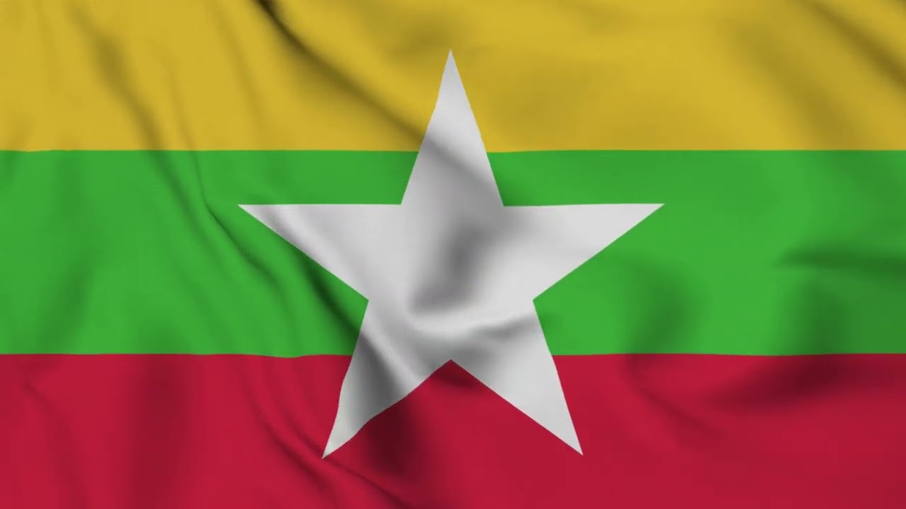 Myanmar Flag Waving Background | 4K | FREE TO DOWNLOAD