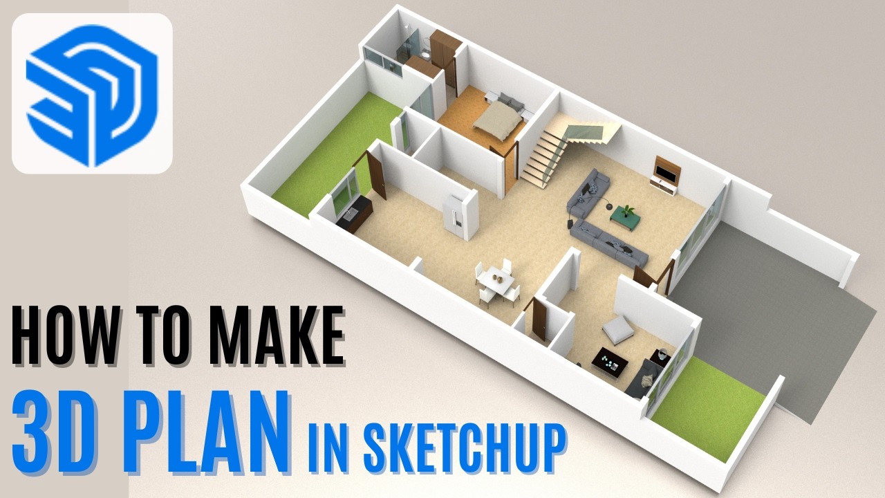Как создать 3D-план этажа в Sketchup (урок по Sketchup)
