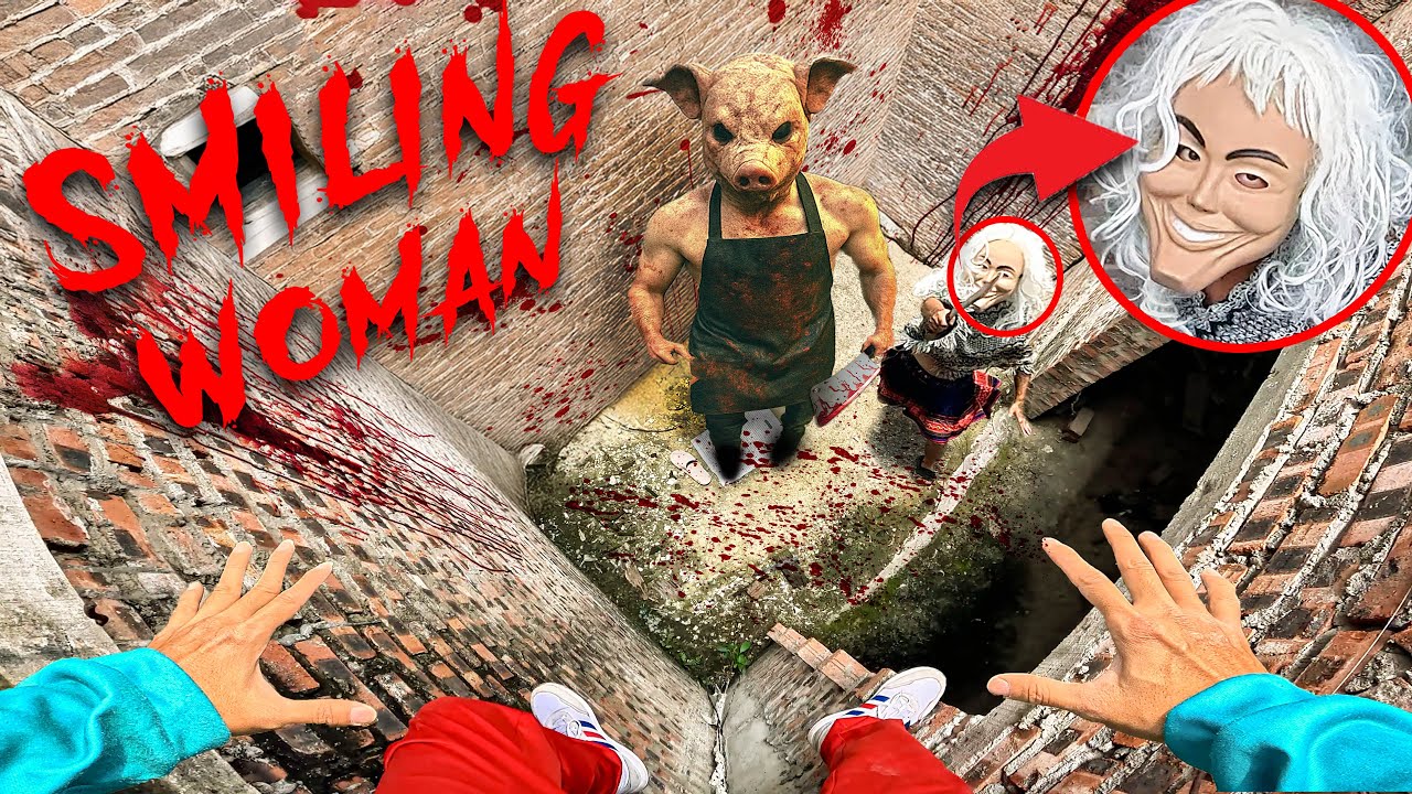 ESCAPING SMILING WOMAN 9.0 | Parkour Pov Horror Film | By B2F Viet Nam