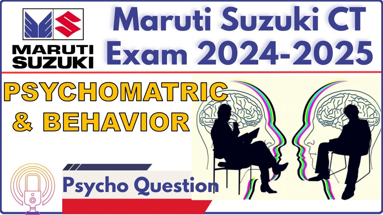 🔴 CT Exam 2025 Psychometric Question Part-3 | Maruti Suzuki CT Exam 2025