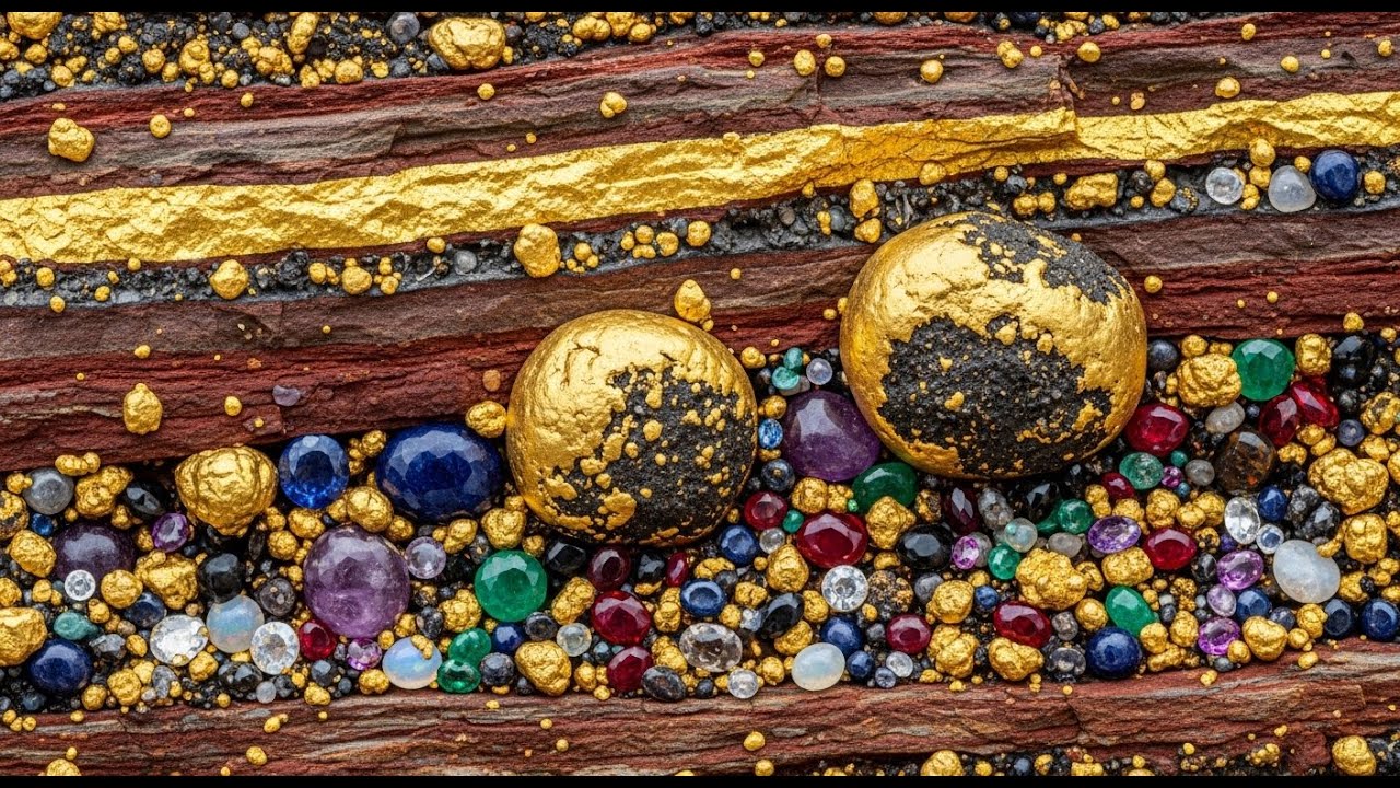 Wow mining gold and gemstones at riverside