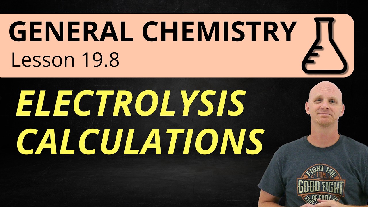 Electrolysis Calculations Explained | Current, Time & Faraday's Constant (19.8)
