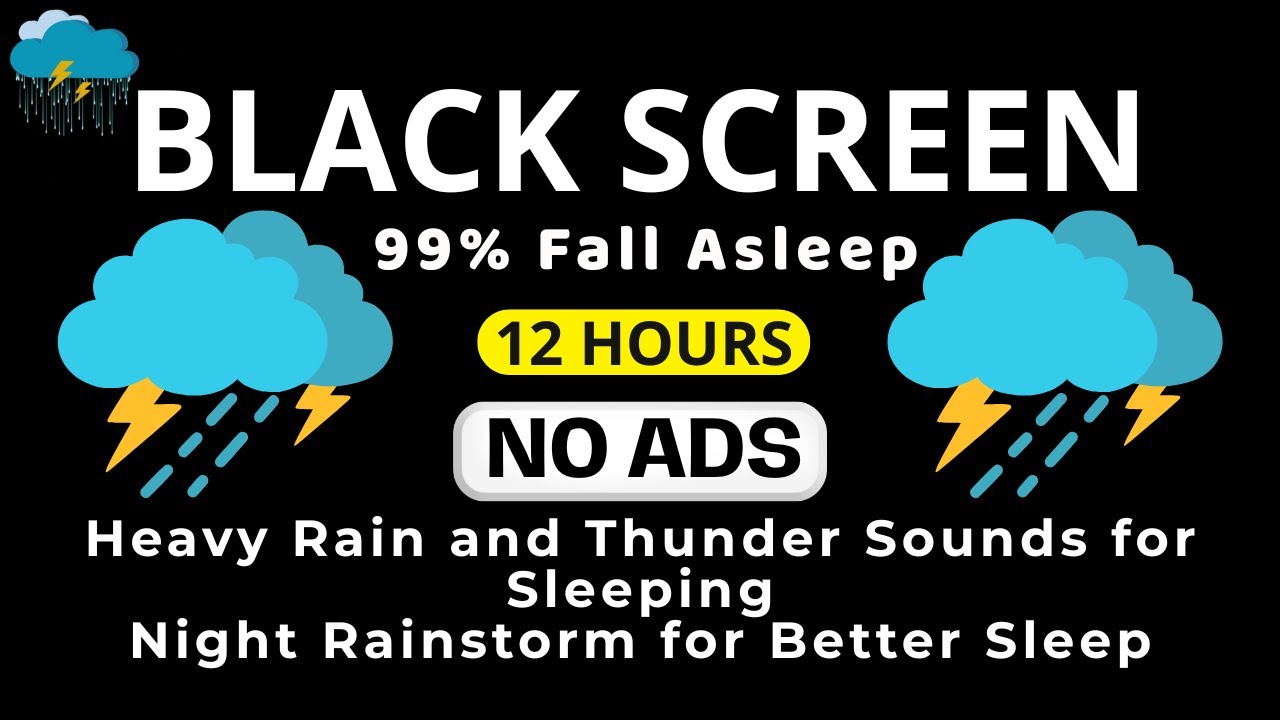Sleep Certainly In 3 Minutes With Tropical Rainforest & Thunderstorm Sounds | Relaxing Black Screen
