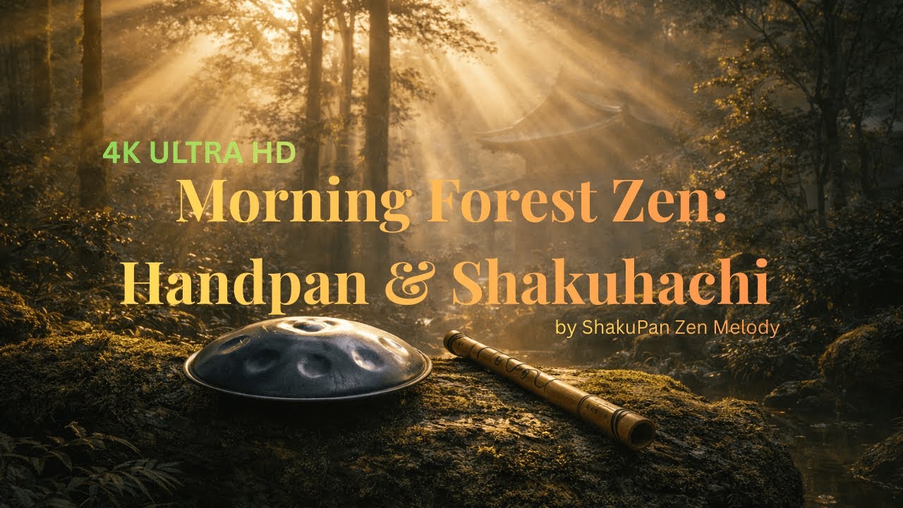 Morning Forest Zen: Handpan & Shakuhachi | 1 Hour Deep Healing Meditation (432Hz)