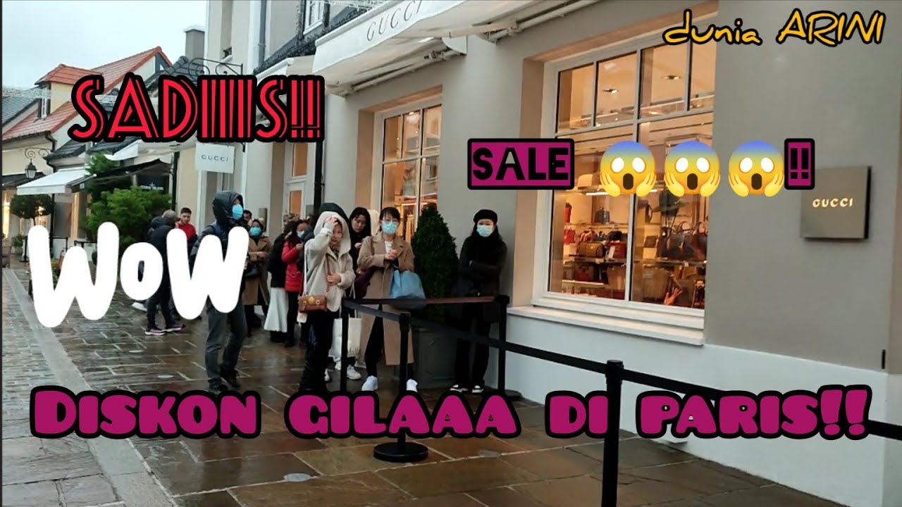DISKON BERLIPAT GANDA BARANG BRANDED DI PARIS!! DASYAT BANGET HARGANYA! WOW! 😱😱 #outlet #sale #paris
