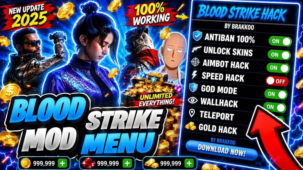 TUTORIAL!💥 BLOODSTRIKE HACK/MOD MENU APK (FREE ESP LINES, AIMBOT, SKINS UNLOCKED 100% ANTIBAN) 2026