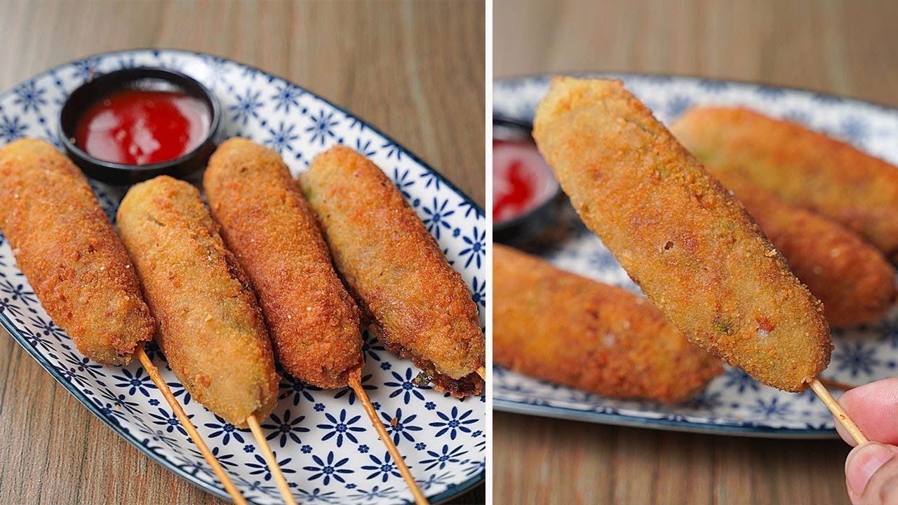 Crispy Egg Potato Stick | Potato Egg Kebab Recipe | Yummy