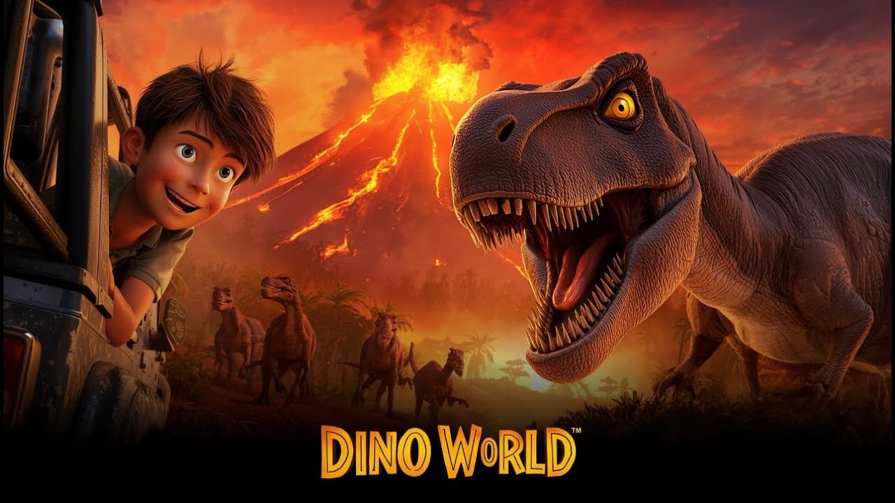 DINO WORLD 🦖 | Escape From the Erupting Island | Adventure | Hindi Story