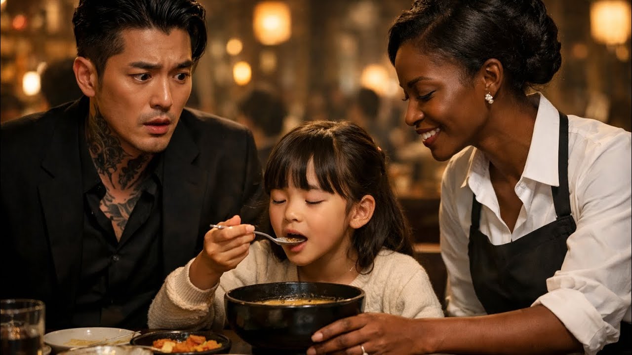 The Korean Mafia Boss Saw an African Waitress Feeding His Silent Daughter_What Happened Next Shocked