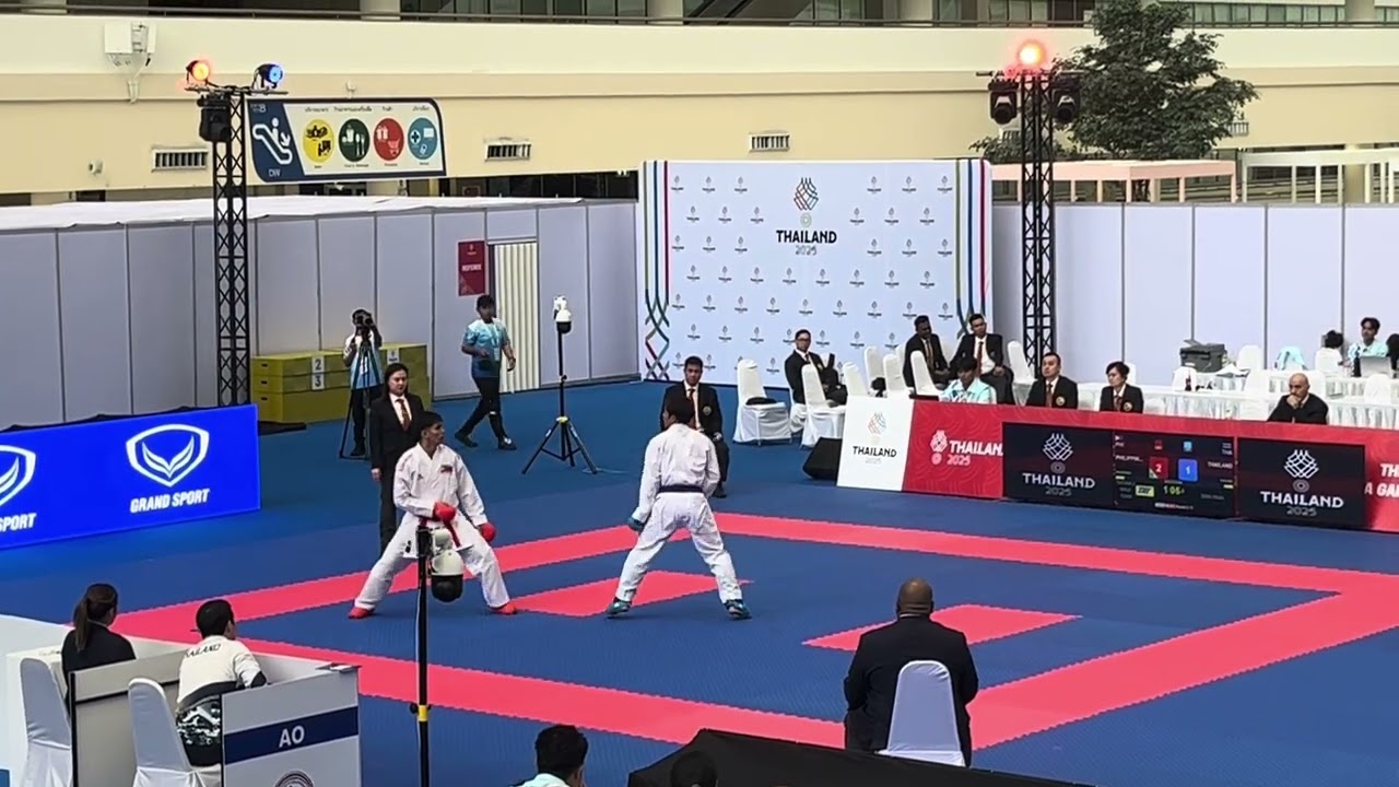 33rd SEA Games Thailand | Male Team Kumite | Semi-finals | PHI (Felipe) vs THA (Muekthong)