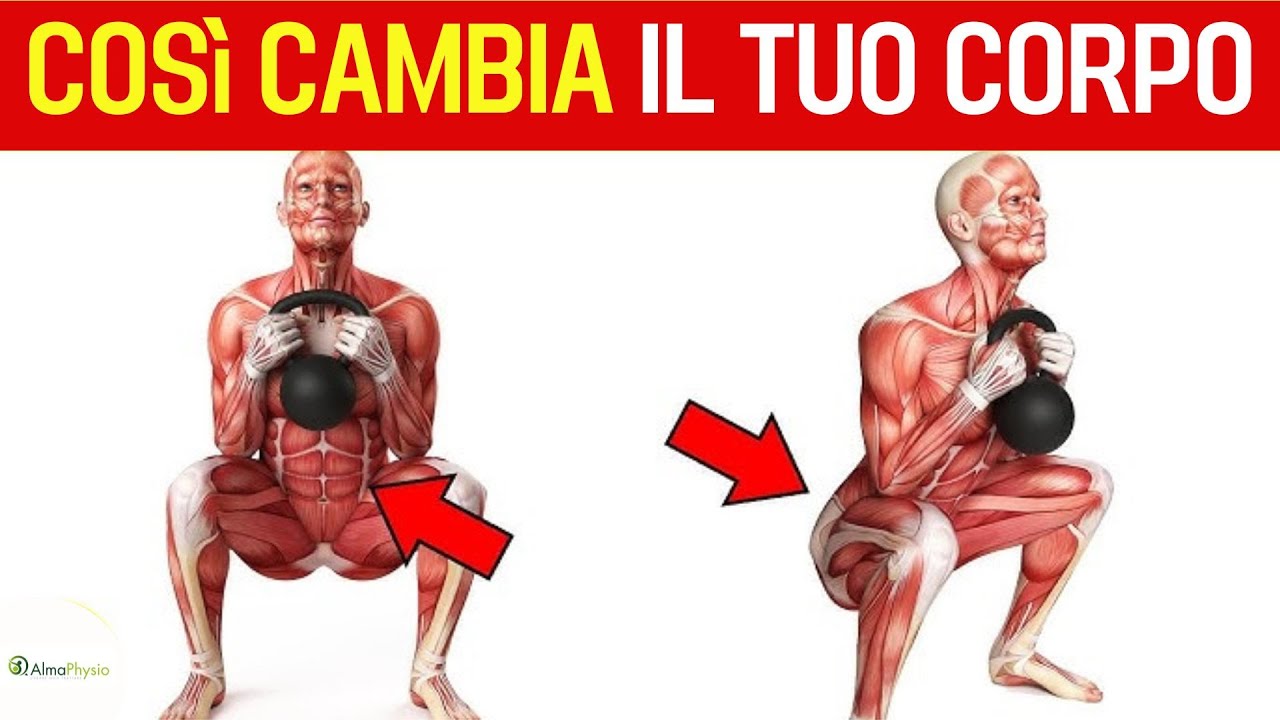 GUARDA cosa SUCCEDE al tuo CORPO quando fai PIEGAMENTI SULLE GAMBE (squats) tutti i giorni