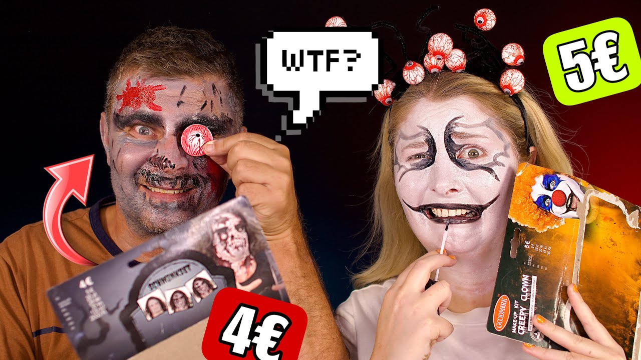 Paula & Papa testen Halloween Sets - 2023 😳  BILLIGE Halloween Sets! 🧟‍♀️💰(FAIL)