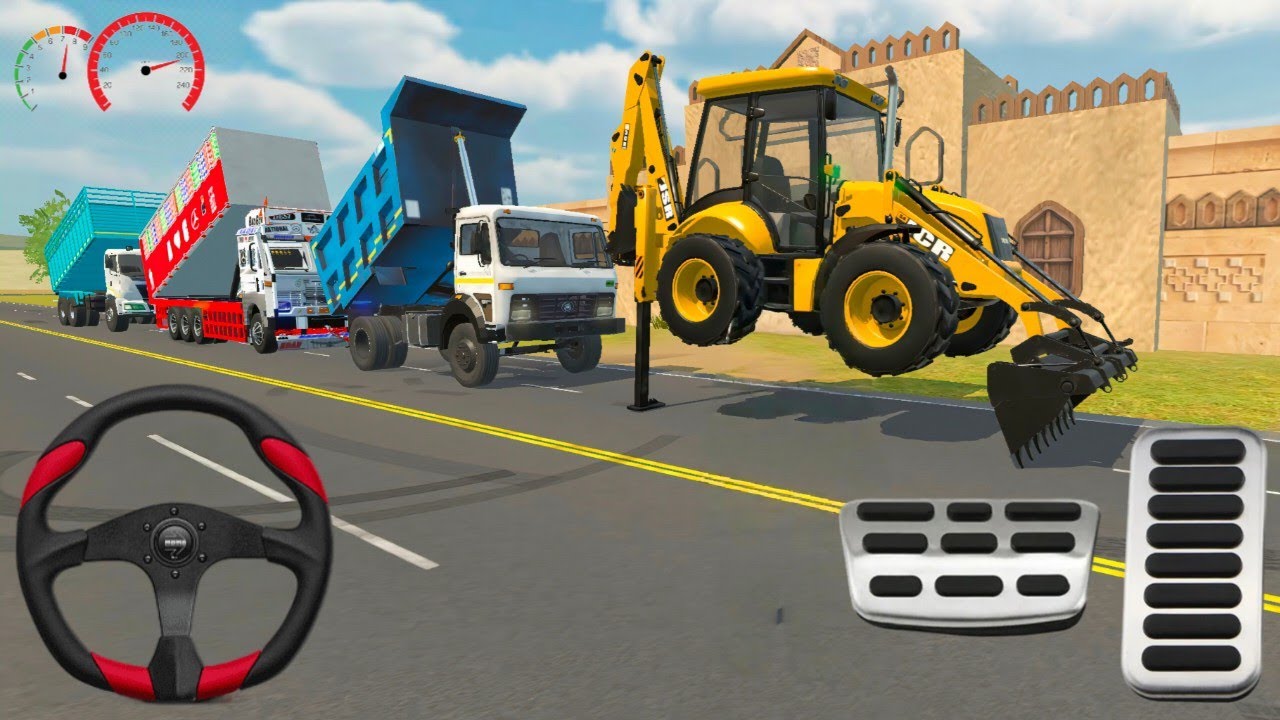 Load Bori into a JCB Tractor Trolley Challenge| Dumper Truck and Lorry Truck Loading Bori in Game#18