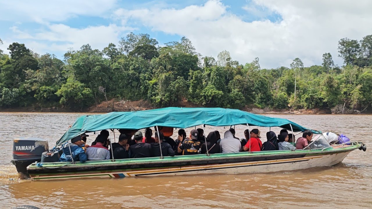 Perjalanan Antar Kota & Desa Di Sungai Barito. Speedboat Malam Jurusan Buntok - Muara Teweh