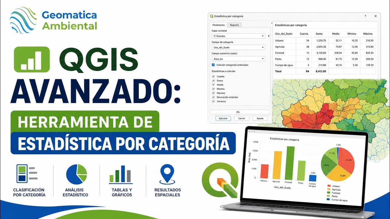 📊 Herramienta Estadística por Categoría en QGIS