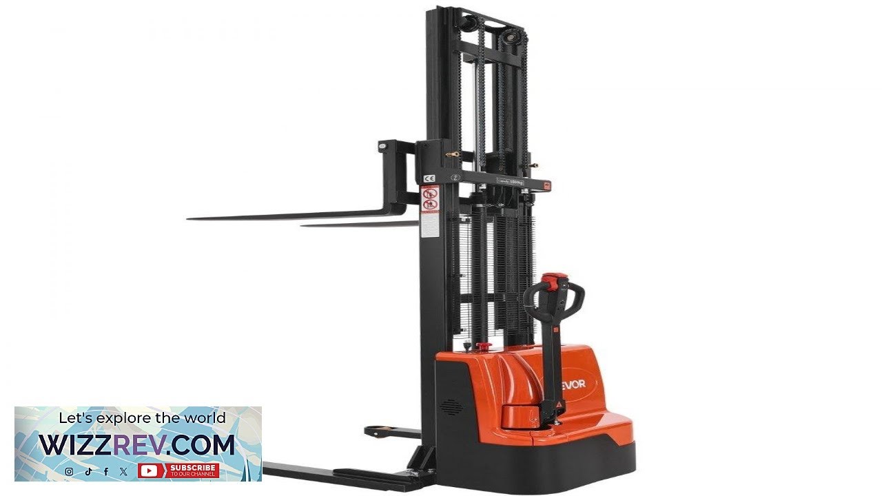 VEVOR Full Electric Pallet Stacker 3300 lbs Capacity Pallet Lift Stacker Forklift