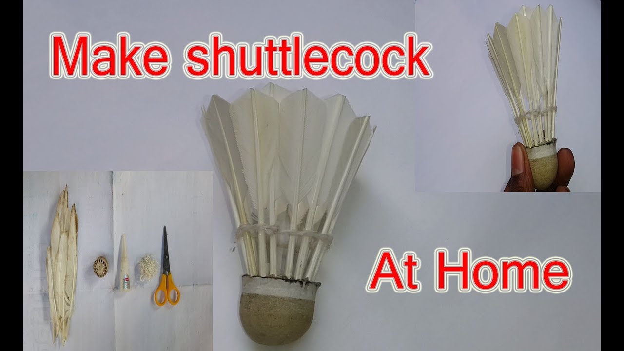 How to make badminton shuttlecock at home # shuttlecock making