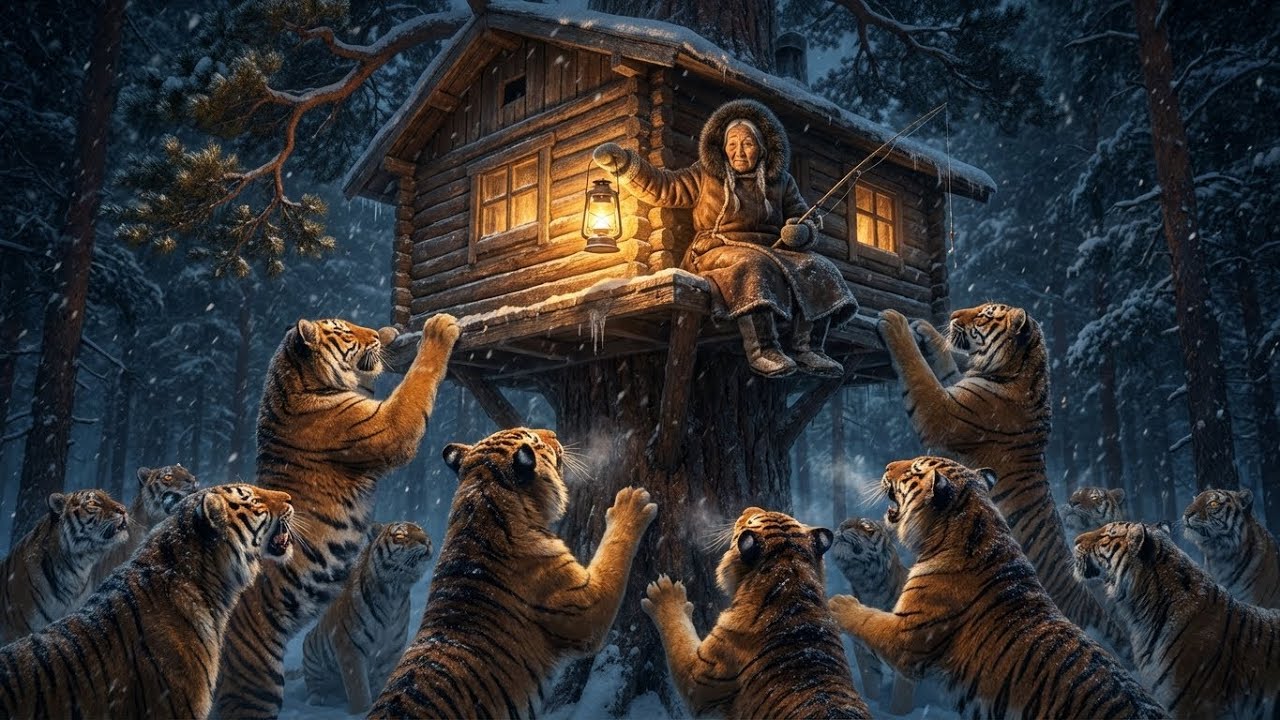 90-Year-Old Builds Tree Fortress to Fight Off 20 Tigers & Wolves