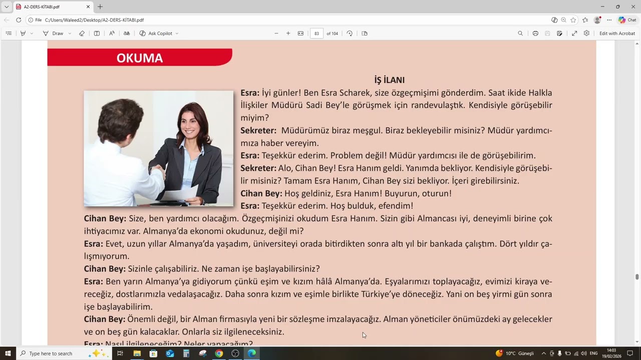 سلسلة تعلم اللغة التركية المستوى الثاني درس 38 (TÖMER A2)