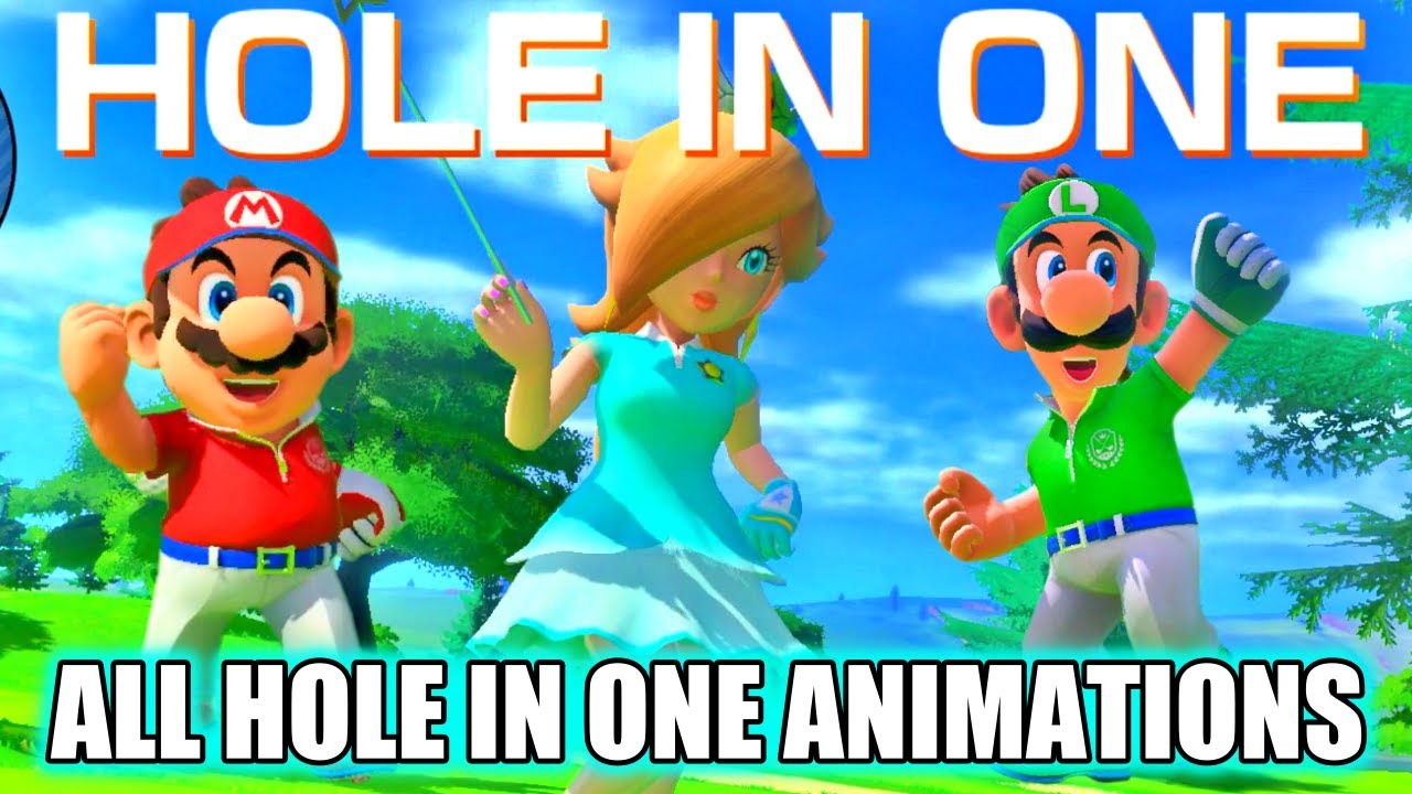 All Characters Hole in One Animations - Mario Golf Super Rush