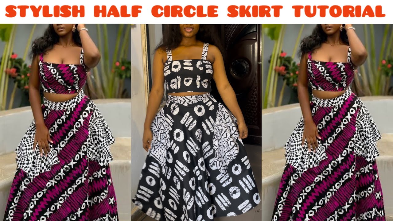 How to Make a Half Circle Skirt with Side Gathers | Easy Sewing Tutorial 