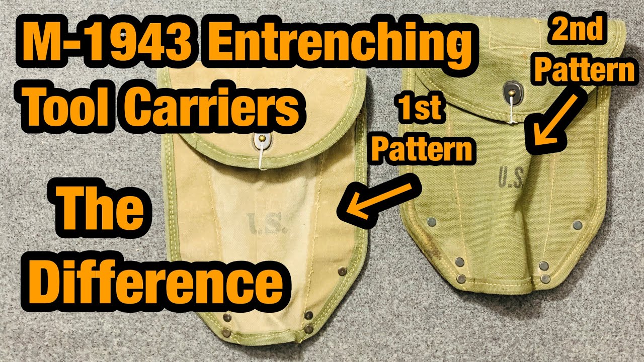 WW2 US Gear 1st pattern & 2nd pattern entrenching tool Carrier, WHATS the differences ?