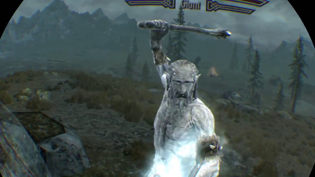 Skyrim VR Giant Launch