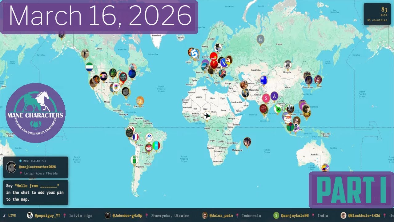 🌍 Hello From Around the World — Say Hi From Wherever You're Watching! | March 16, 2026 · Part II