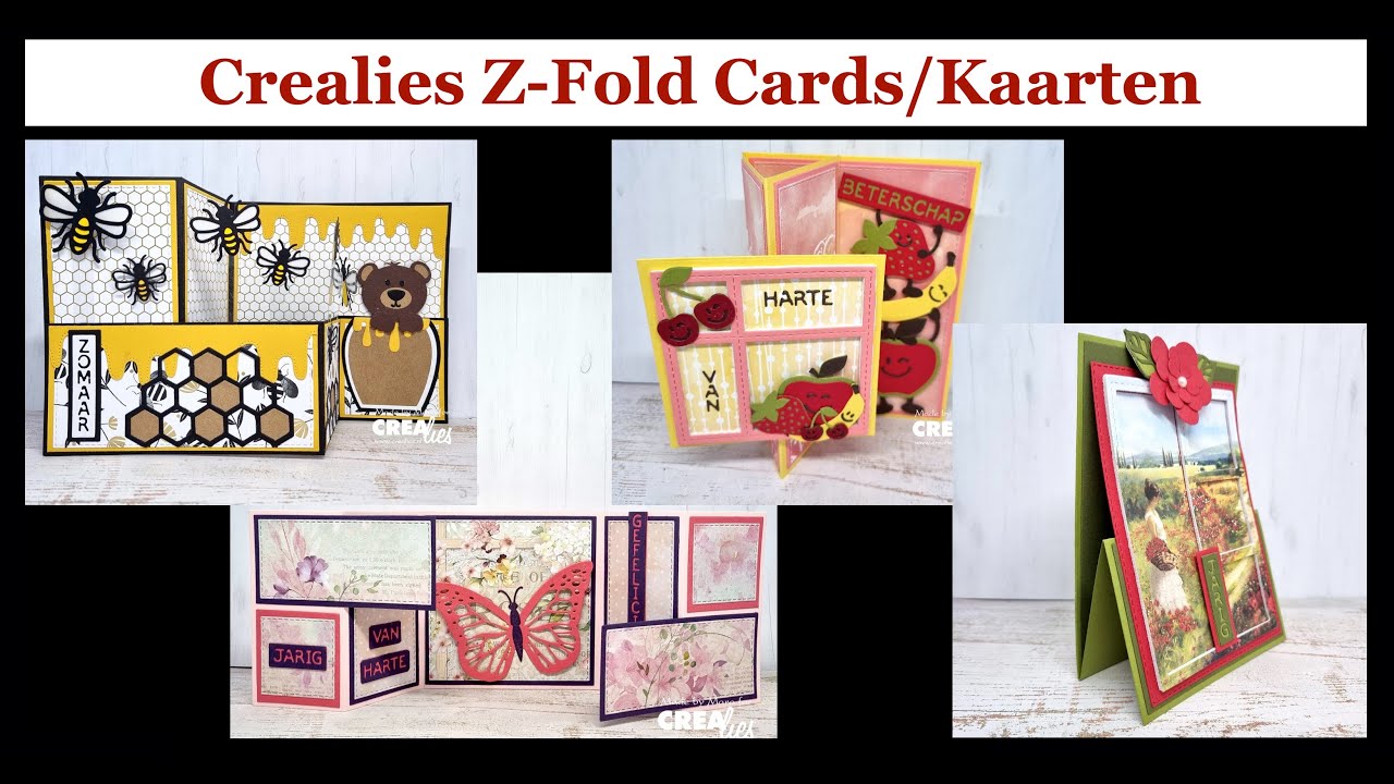 Crealies 24 01 18 Z-Fold Cards/Kaarten (all languages)