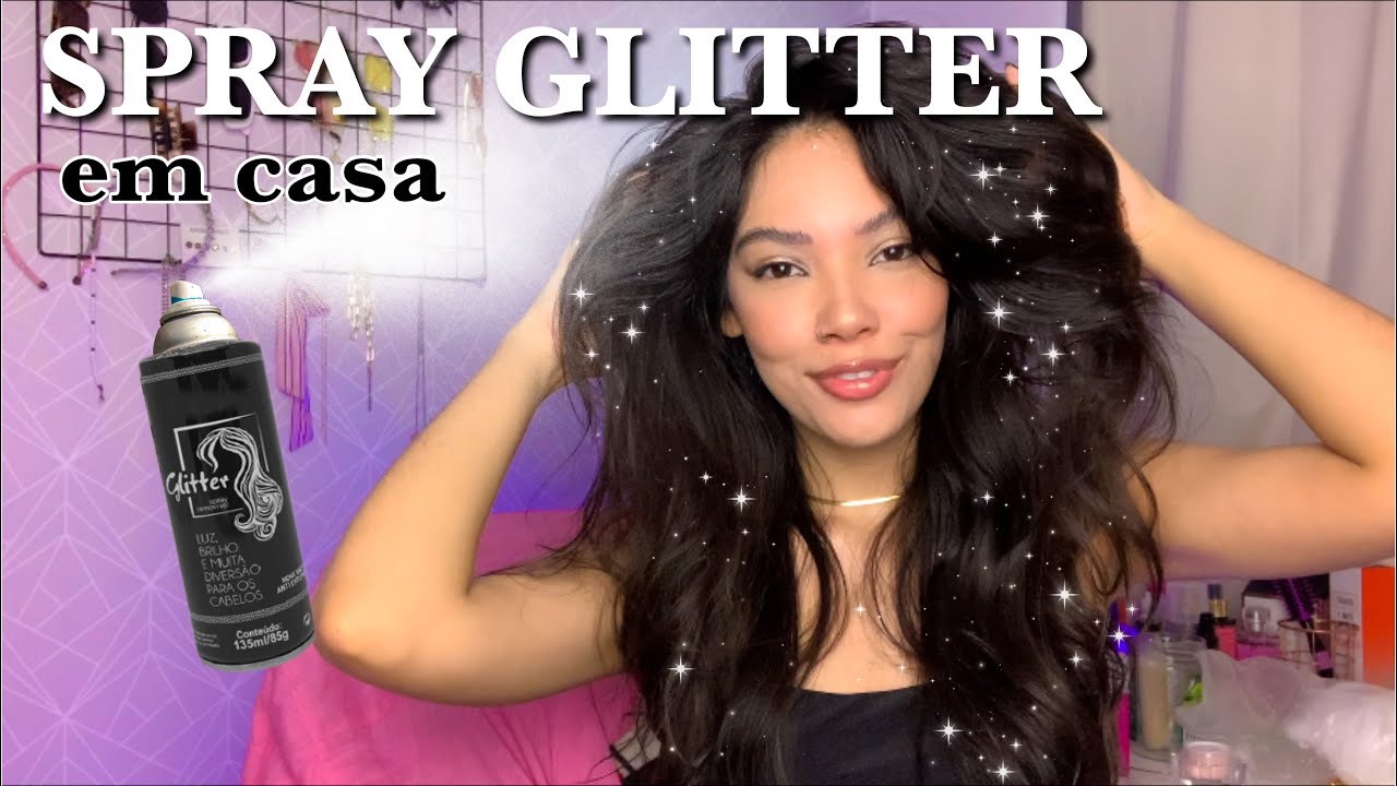 SPRAY DE GLITTER pro CABELO em casa