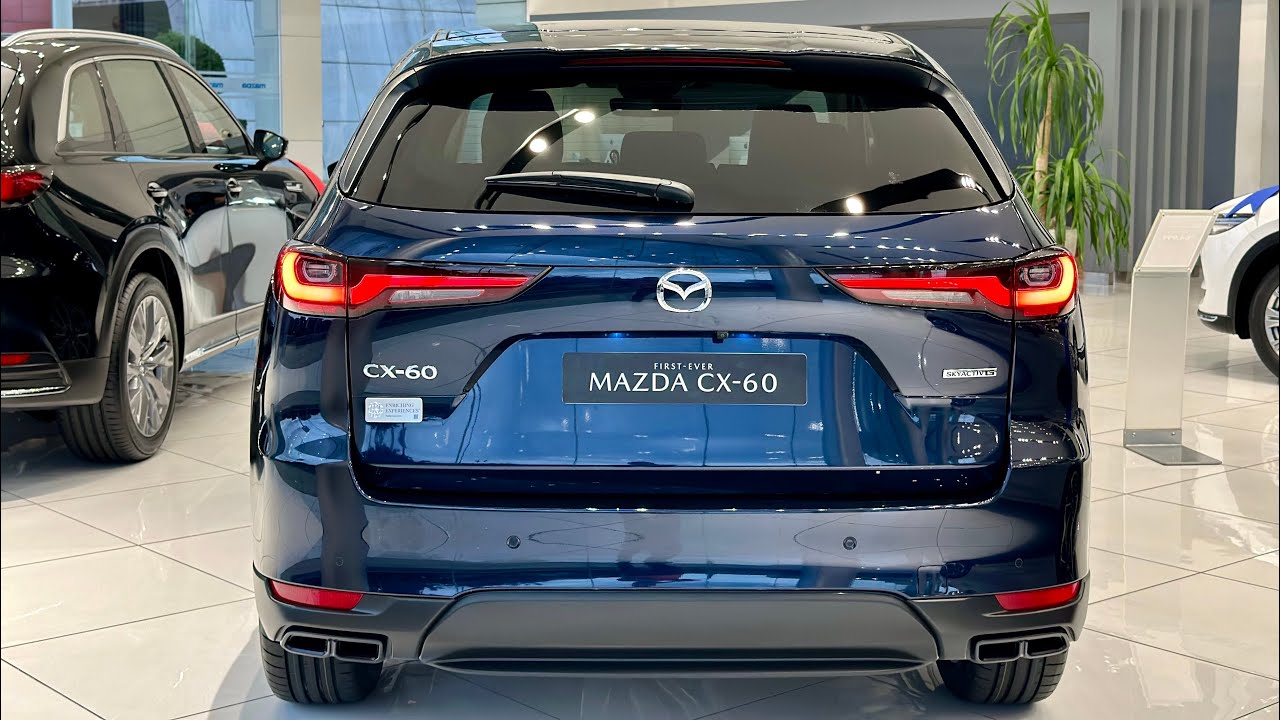 First Look Mazda CX 60 2024 Blue Color Review