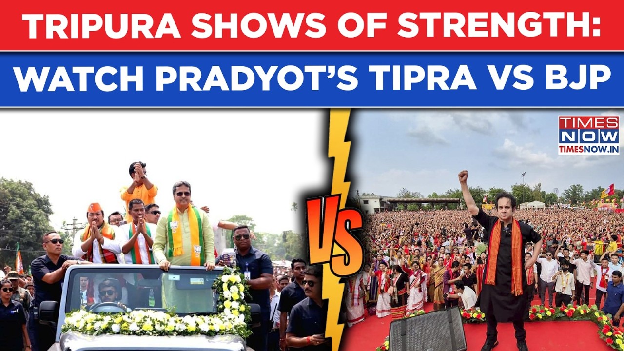 Tripura: Pradyot&rsquo;s TIPRA Confident Of TTADC Majority As BJP Flexes With Agartala Show Of Strength