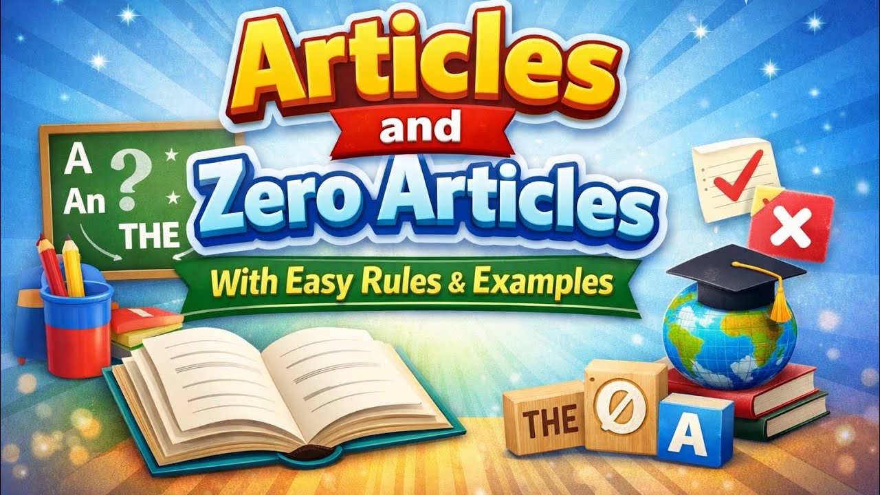 Articles in English Grammar | A, An, The & Zero Article | ARTICLES vs ZERO ARTICLE | Grammar Rules 