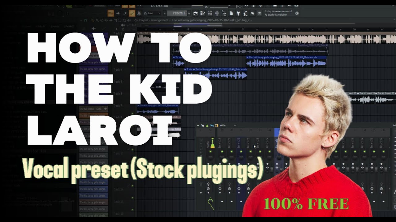 FREE THE KID LAROI VOCAL PRESET (STOCK PLUGINS ONLY) and tutorial.