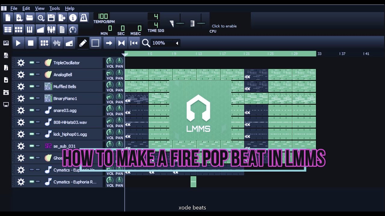 HOW TO MAKE A POP BEAT IN LMMS (FROM SCRATCH)