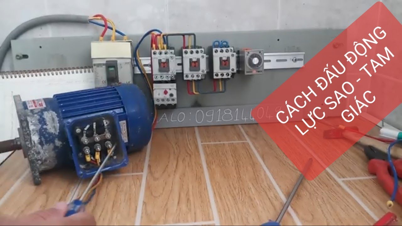 Cách đấu động lực cho động cơ chạy Sao - Tam Giác