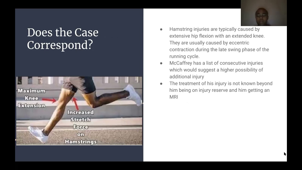 Christian McCaffrey's Hamstring Injury Presentation