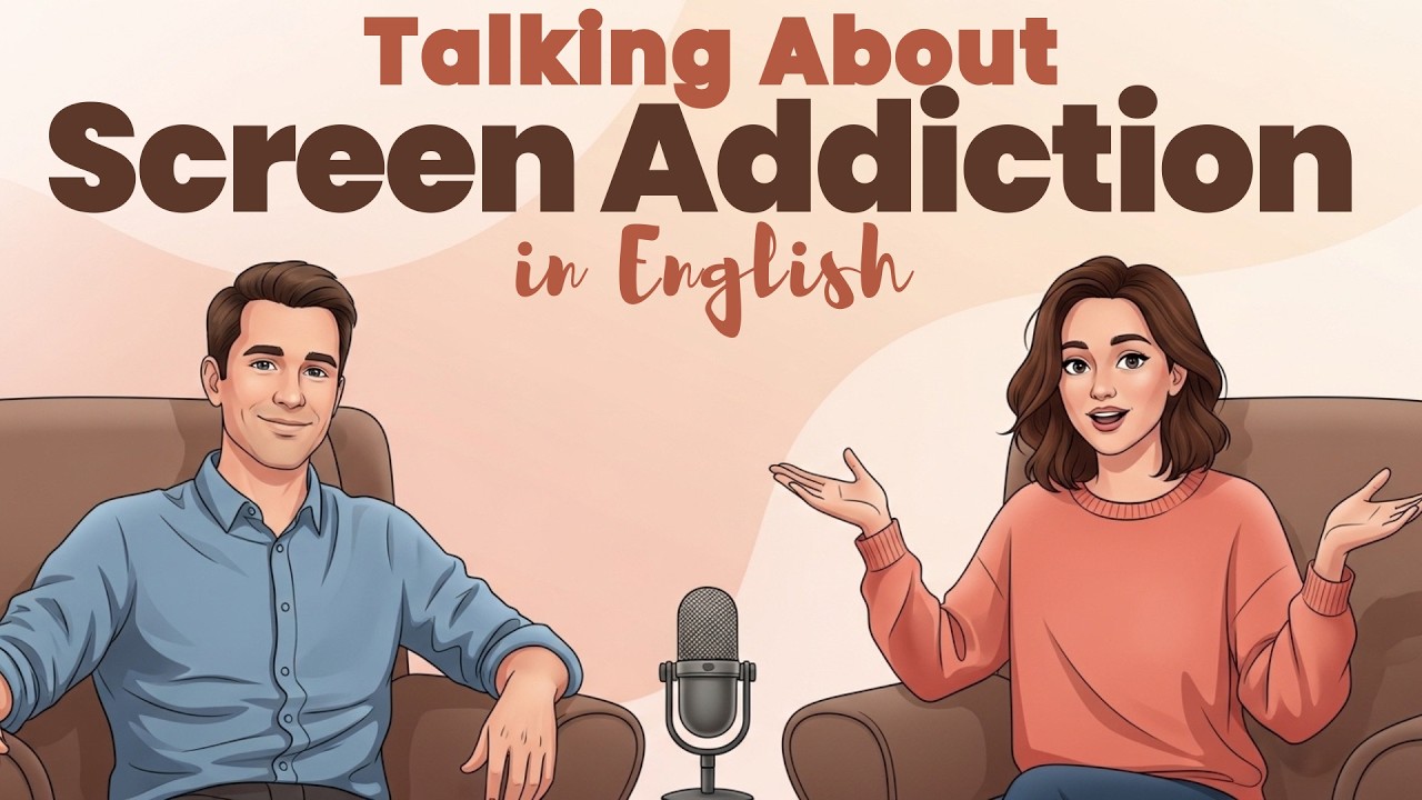 Learn English Podcast | Talking About Screen Addiction in English | Easy English Podcast