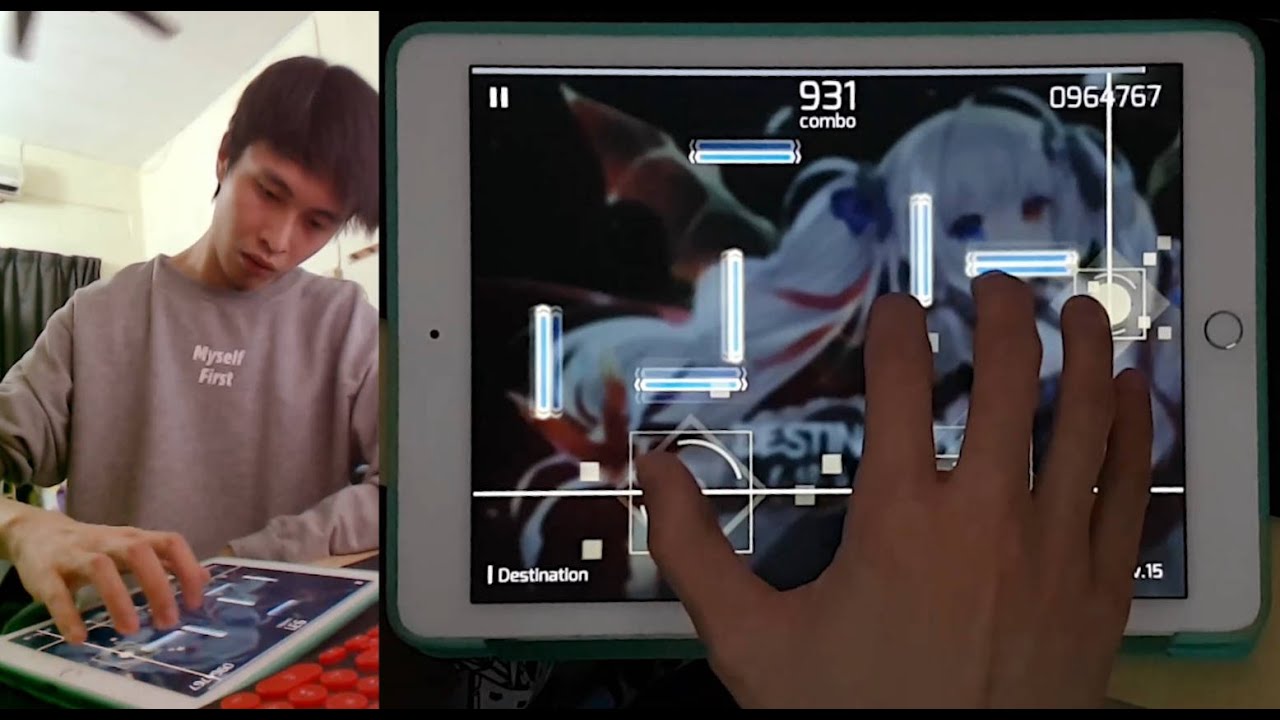 【NEW UPDATE】One Hand Phigros - Lv.15 Destination (AT) - ALL PERFECT !!
