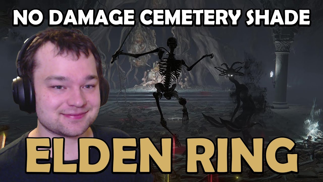 Cemetery Shade and Skeletons No Damage Boss Fight in Elden Ring no hit solo melee
